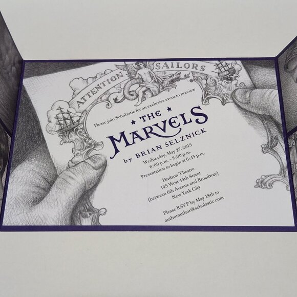 The Marvels Brian Selznick Signed Uncorrected Proof Paperback + Bookmark, Invite - Picture 9 of 10